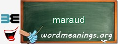 WordMeaning blackboard for maraud